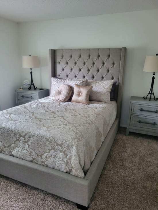 Bedroom set including comforter, set and mattress