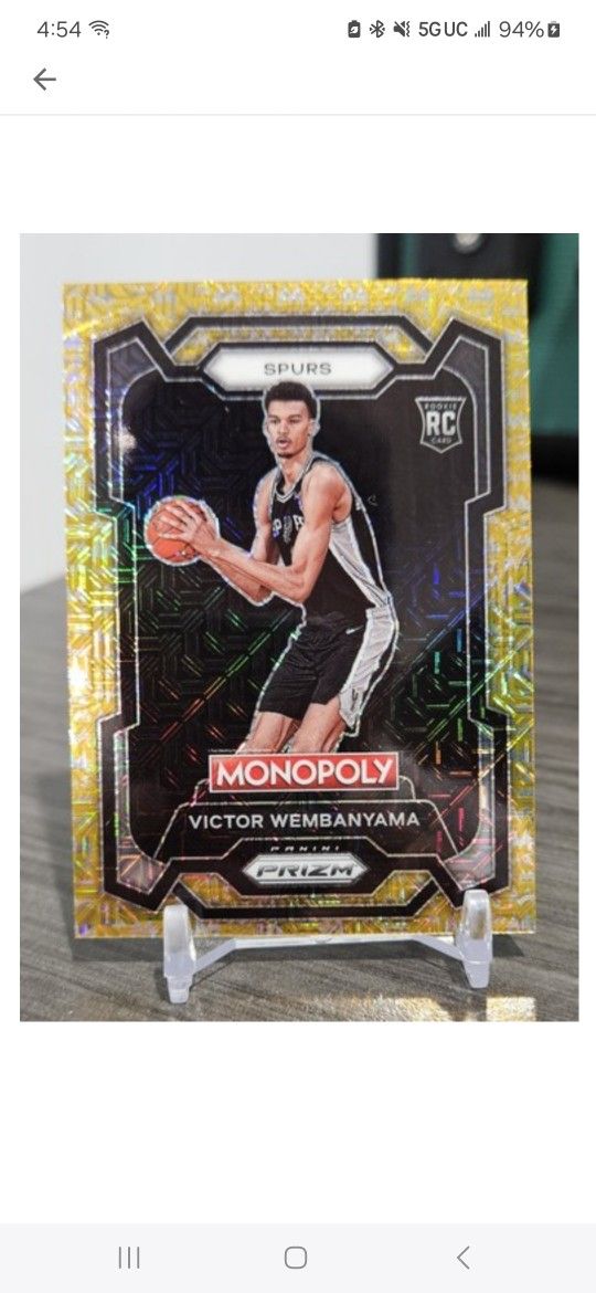 Victor Wembanyama Monopoly Gold Millionaire/500