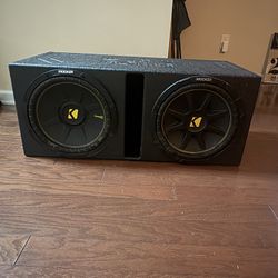 2 12” Kicker Subwoofers With “Q Bomb” Dual vented Sub Box 
