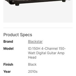 Blackstar Id 150 Head 