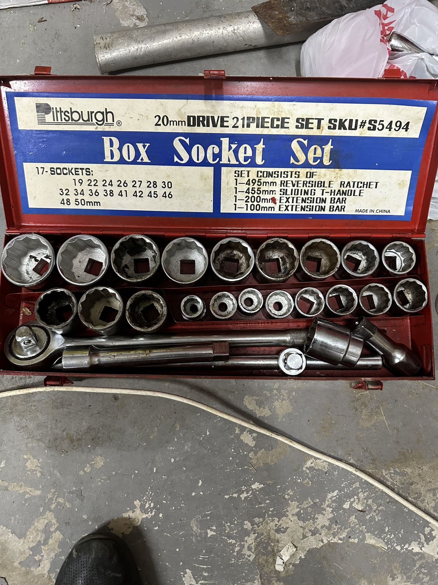 Box Socket Set 21 Piece, Juego De Cubos De Fuerza