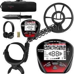 DR.ÖTEK Metal Detector for Adults Waterproof, Professional Gold Detector Kit with High Accuracy, 10" IP68 Coil, Backlight LCD Display, 5 Modes, Advanc