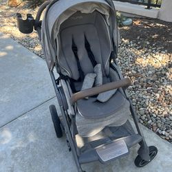 Nuna stroller + infant car seat and mount