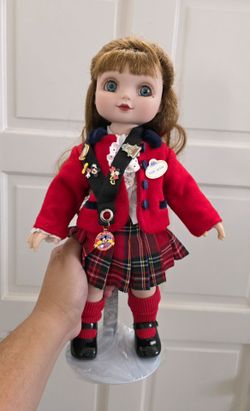 Disney Adora Belle Marie Osmond Disneyland tour guide pin collector Doll signed