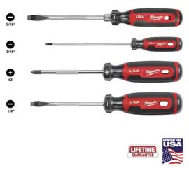 Milwaukee Multi-Bit Screwdriver Set with Cushion Grip (4-Piece)