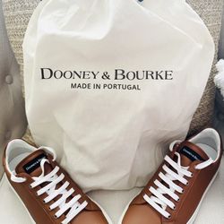 Dooney & Bourke All-Leather Camel Sneakers – Size 8, Worn Once, w/ Dust Bag ($98 Retail)