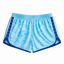 Under Armour Aqua HeatGear Running Shorts Women’s Small Blue Tie Dye Lined Athletic