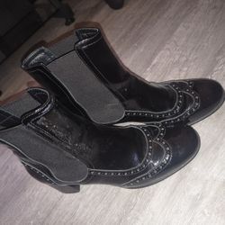 Patented Leather Coco Chanel Women's Boots Size 38