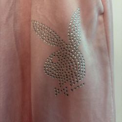 Pink Playboy velvet sweatpants