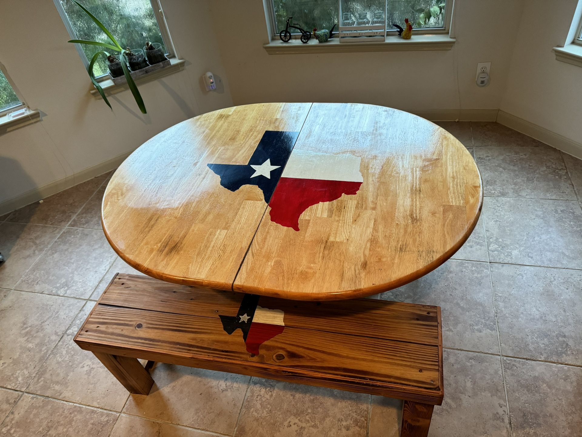 Rustic Dining Table And Benches Texas Style