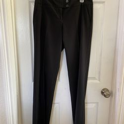 New York & Company Womens 4 Tall Black Stretch Dress Pants Straight Leg Sz 30x32