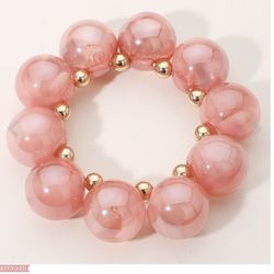 Chunky Iridescent Beaded Bracelet 