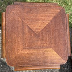 Mid century Thomasville Square Wood End Table French
