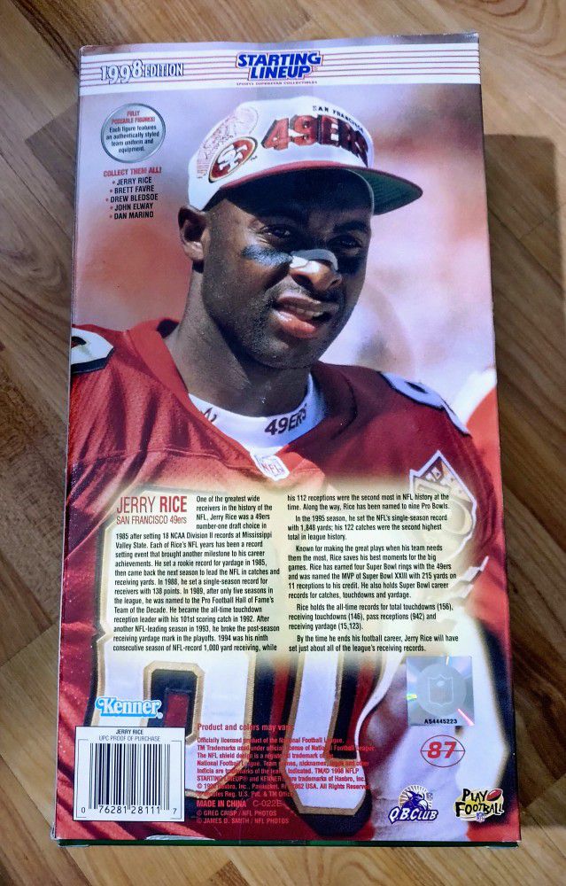 1998 Starting Lineup Jerry Rice Action Figure 