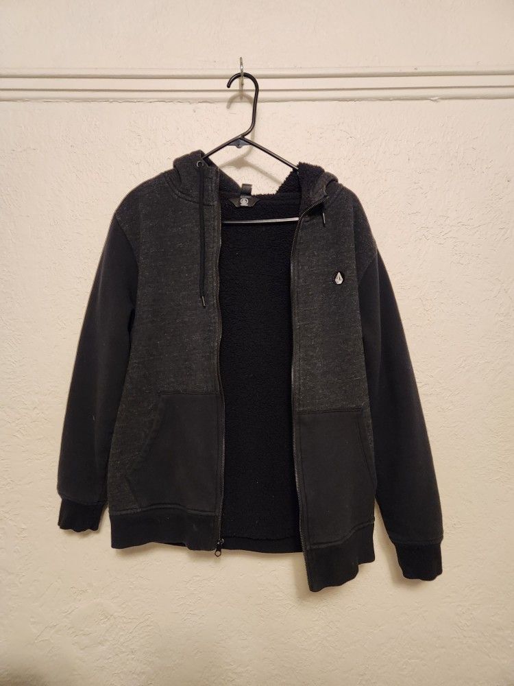 Volcom Zipper Fleece Hoodie Size SMALL