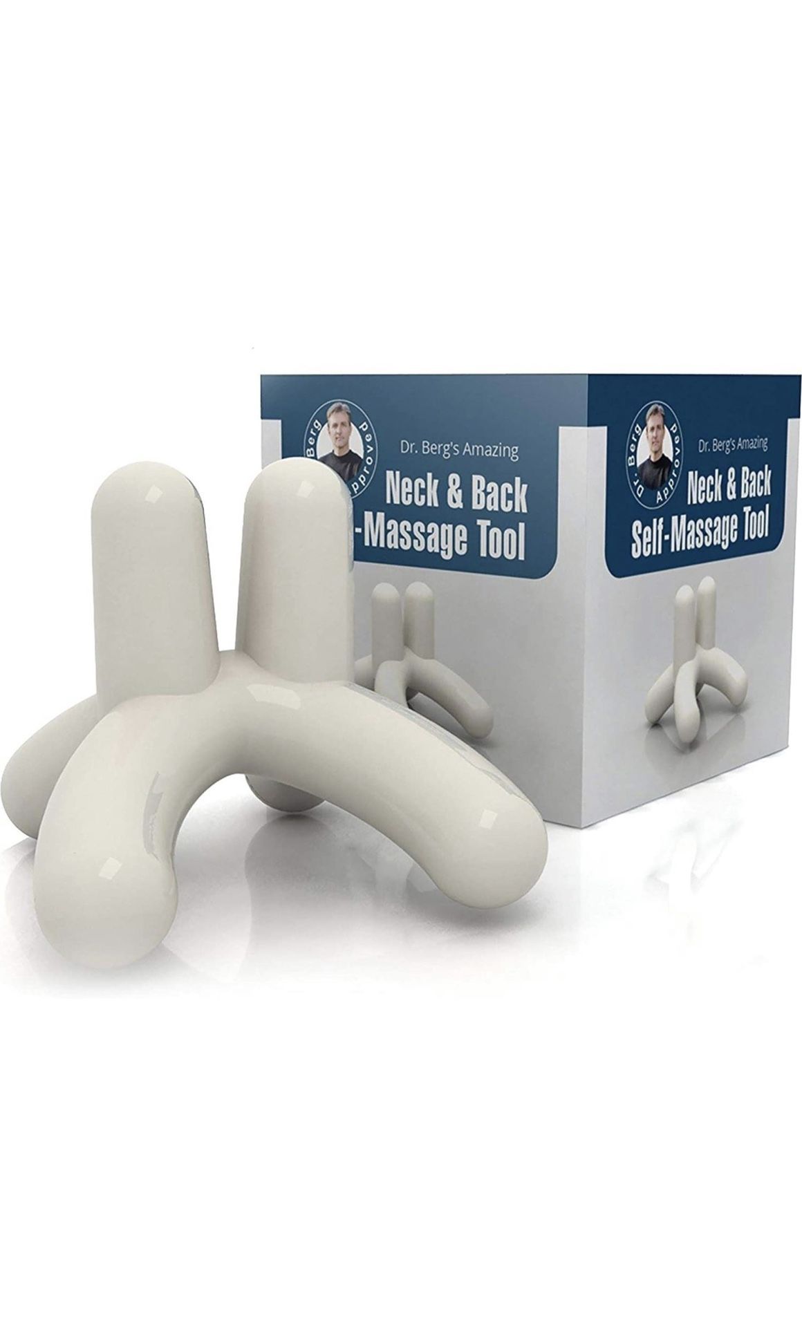 Dr. Berg’s Self Massage Tool - Neck Massager for Pain Relief Deep Tissue - Instructions Booklet Included - Great for Stiff Neck Relief, Back Pain, Sho