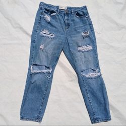 Garage Ripped Mom Jeans