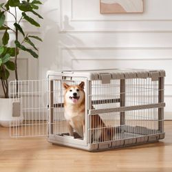 New In Box Collapsible Dog Crate for Large Dogs - 36" L Heavy Duty Dog Kennel No Tools Required with 4 Sides Steel Foldable Cage for Dogs Indoor Furni