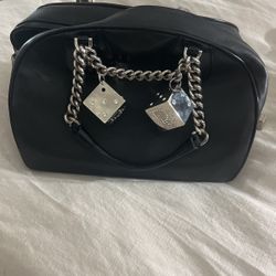 Dior Calfskin Gambler Dice Bowler Black Handbag