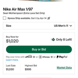 Mike Air Max 1/97 Sean Wotherspoon