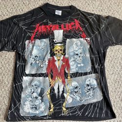 Vintage 1992 Metallica Crash Course In Brain Surgery T Shirt Pushead Brockum XL