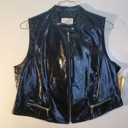 NEW * W/Tags Vintage Emmanuel Designer Patten Leather Vest, Women's Large NEW WITH TAGS. $100