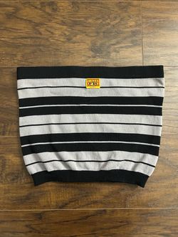 FB County Black/Grey Striped Strapless Tube Top