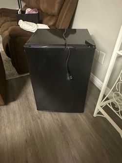 Black small fridge