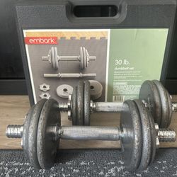 Adjustable Dumbbell Weight Set - 30lb Total