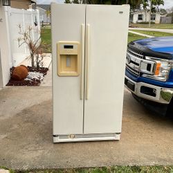 Free Garage Fridge - Works Great. Little Beat Up.