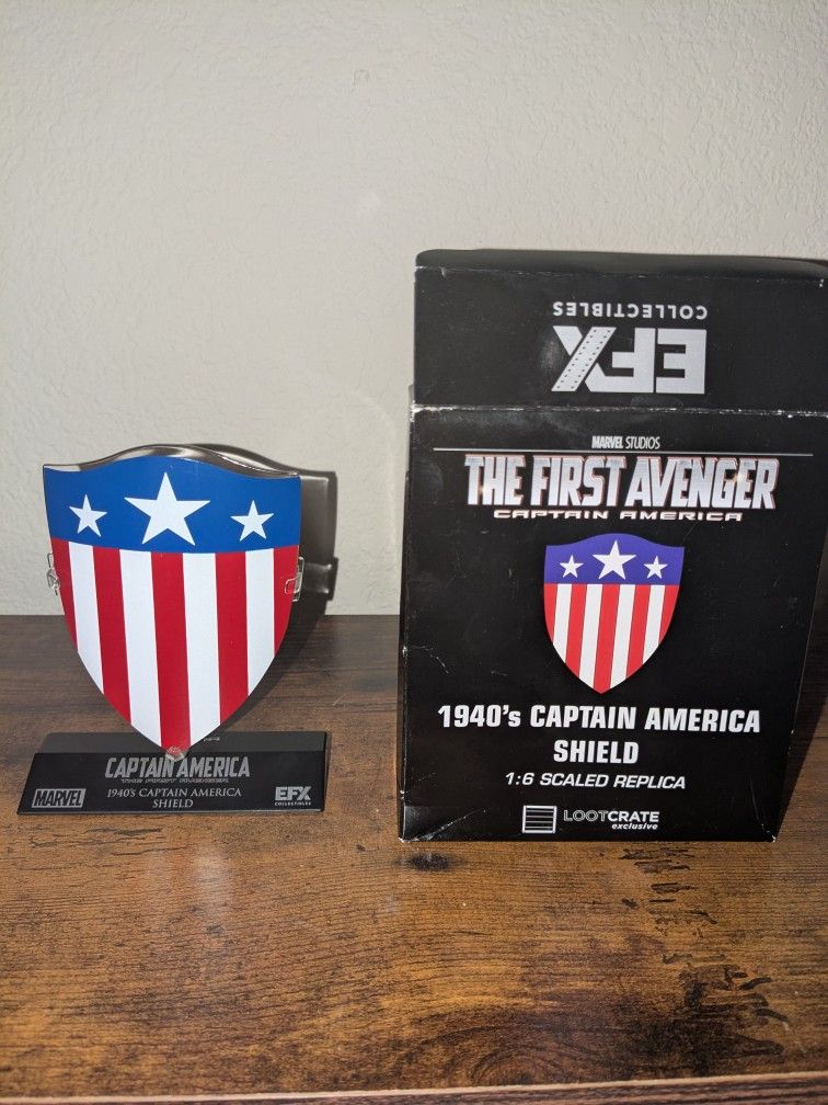 Captain America Mini Shield Replica And Stand