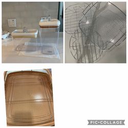 $30 for ALL - baking tray, steamer racks, food containers