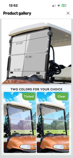 Brand New Foldable Golf Cart Windshield for EZGo RXV Golf Carts