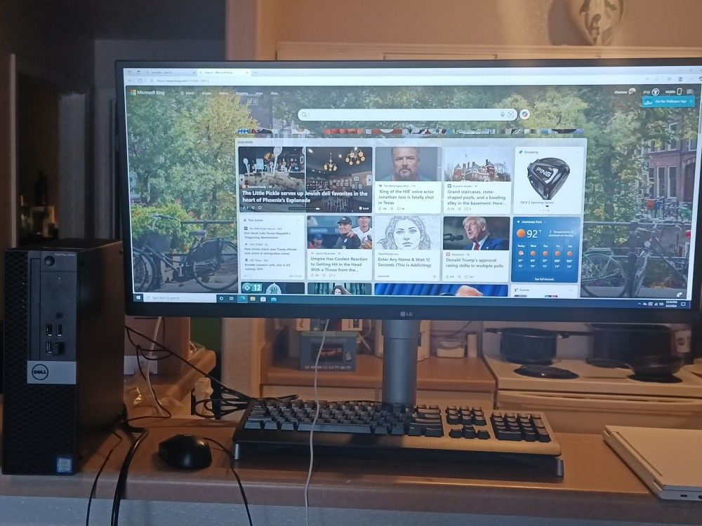 Dell Optiplex5040 Desktop LG 34 inch monitor W/ mouse keyboard and to external harddrives 1tb & 2 TB
