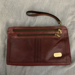 Vintage Pacific Connections Wristlet – Burgundy Red