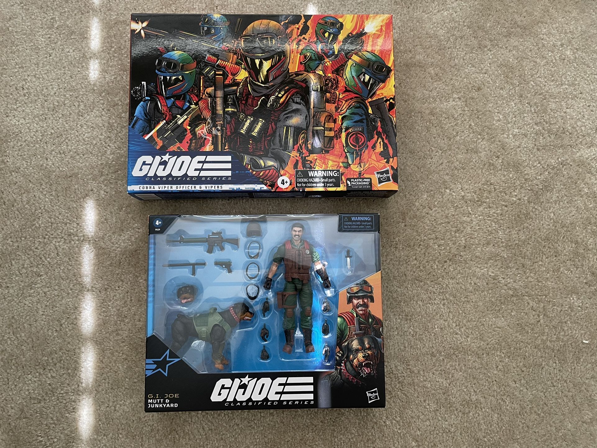 GI Joe Classified Mutt & Junkyard And Cobra Viper Officer & Vipers - Brand New Factory Sealed