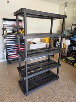 Tote rack hold 27 gallon Home Depot totes
