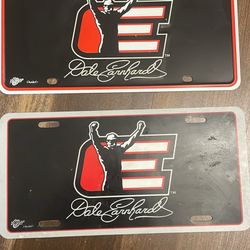 (2) Excellent condition Dale Earnhardt Metal & Paper Tag