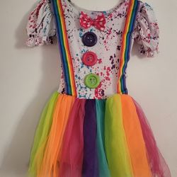 Girl's  Clown Dress  Costume 
