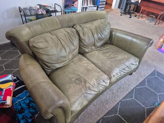 Green Leather Sofa FREE