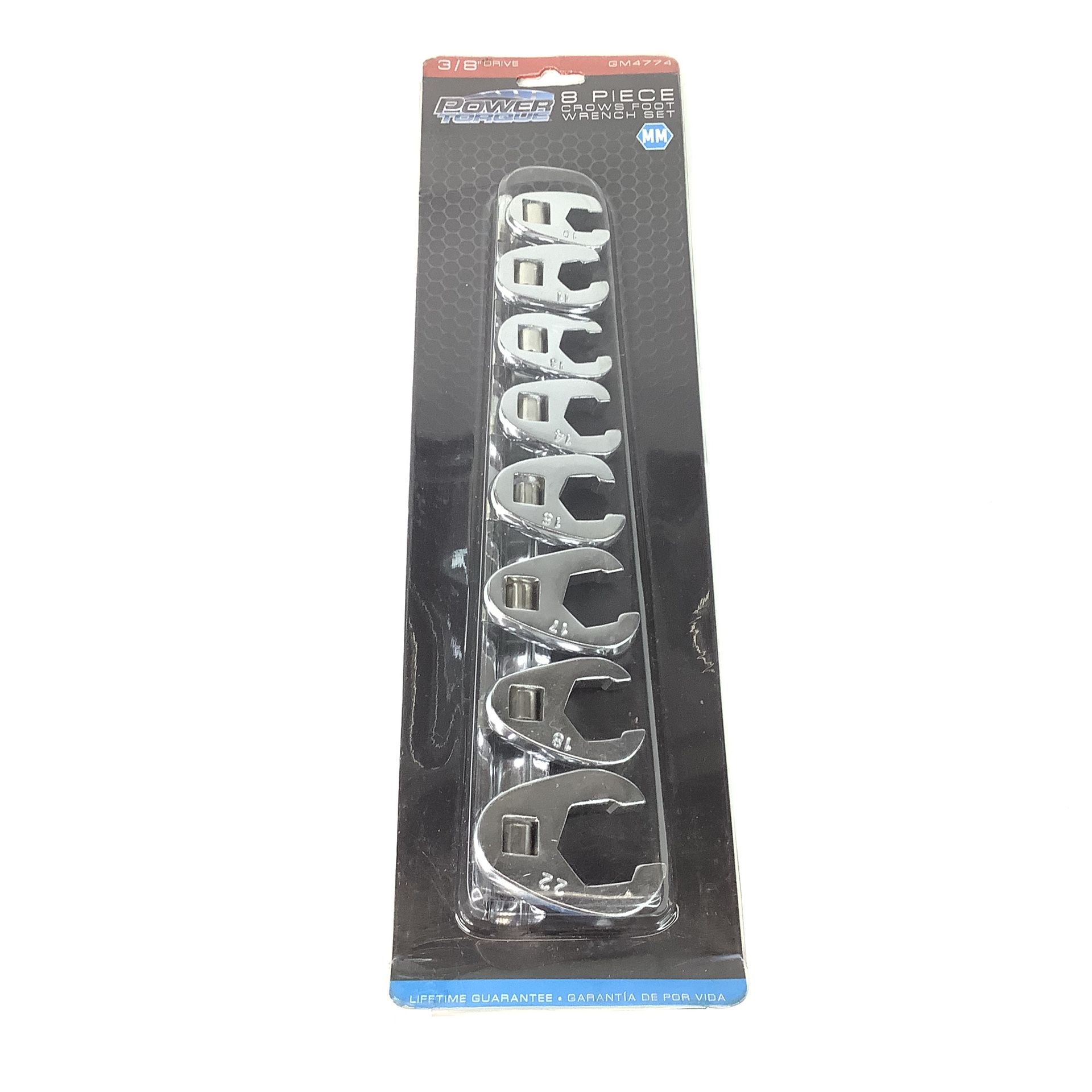 Power Torque 8 Piece 3/8” Drive Metric Crowfoot Wrench Set * BRAN NEW *