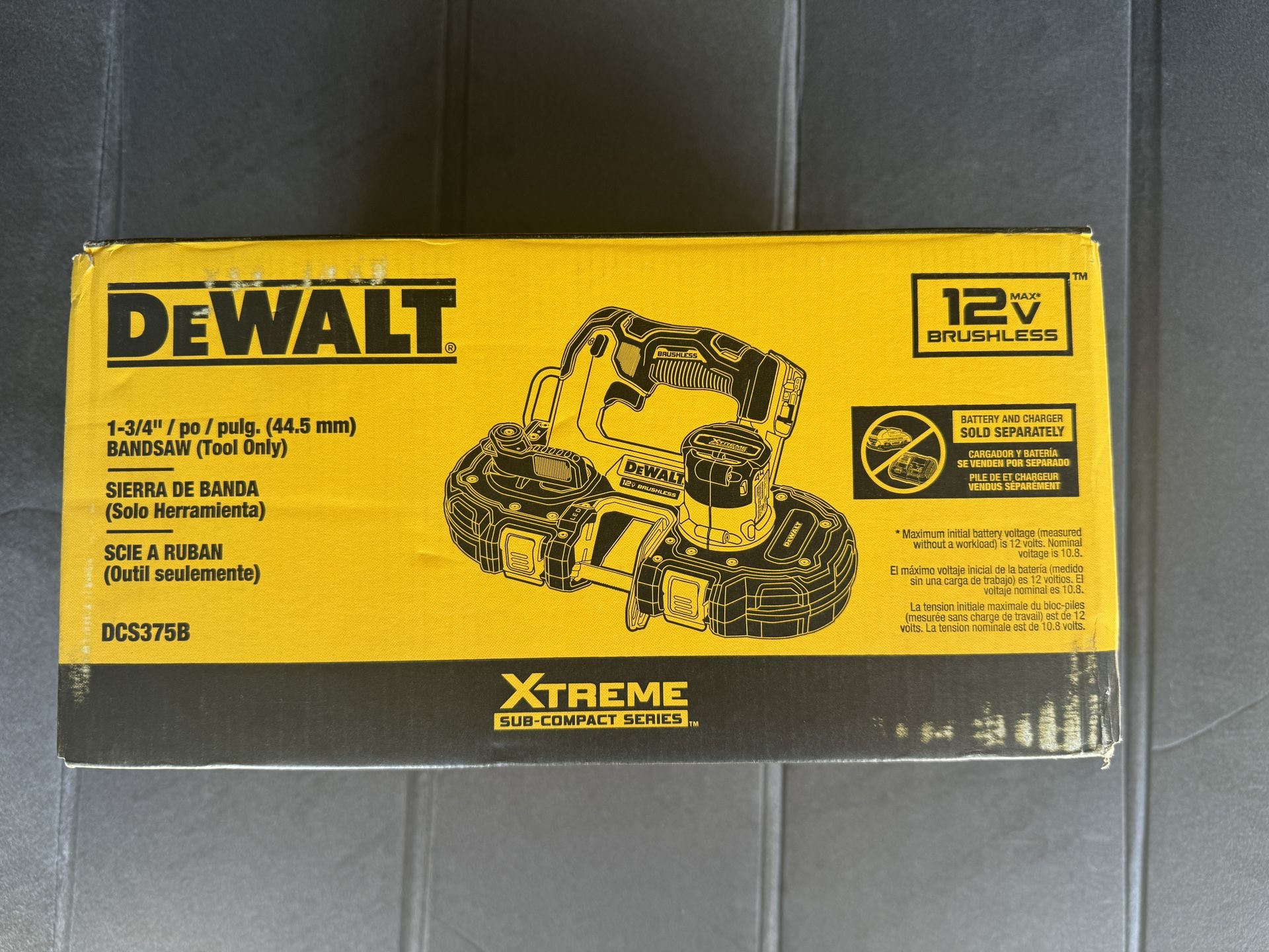 DeWalt 12V Extreme 1 3/4” Brushless Bandsaw DCS375B (Tool only)