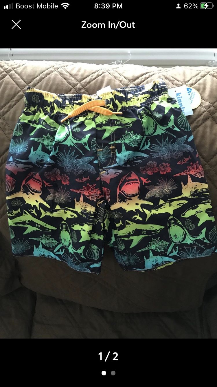 New Boys Swim Trunks Size XS 4-5
