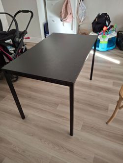 IKEA TARENDO Black Table 43" x 26" – Metal Legs