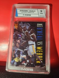 1994 SKYBOX PREMIUM SHAQUILLE O'NEAL / CHRIS WEBBER #187 MGS 9 MT