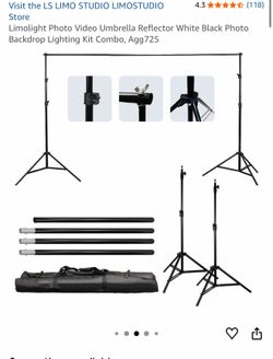 Limolight Photo Video Umbrella Reflector White Black Photo Backdrop Lighting Kit Combo, Agg 725