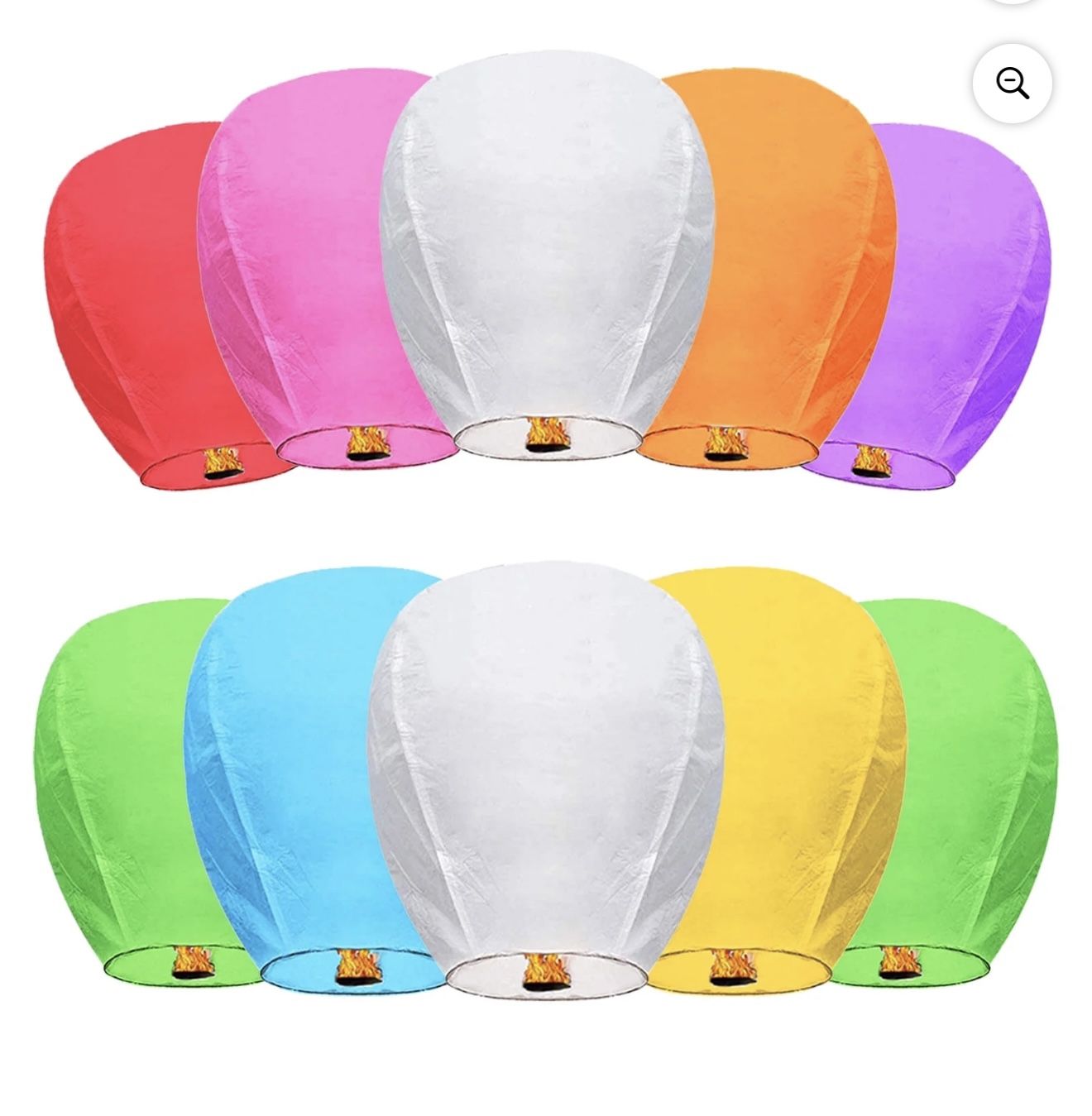 10 Pack Chinese Paper Lanterns To Release