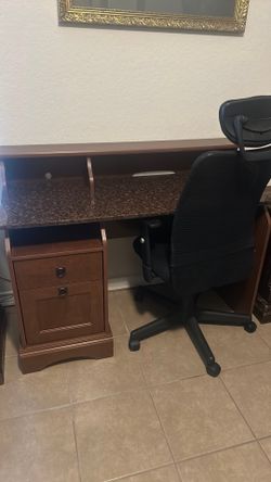Desk and chair