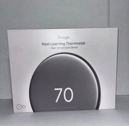 Google - Nest Learning Thermostat (4th gen) with Nest Temperature Sensor (2nd gen) - Polished Obsidian