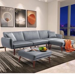 Velvet Sectional Sofa Bed 